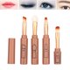 thumbnail image 2 of Juego de brochas de maquillaje telescópicas 4 en 1, brochas cosméticas retráctiles portátiles para labios, cejas y sombras de ojos, color marrón, 2 of 8
