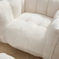 thumbnail image 3 of Homy Casa Lazy Sofa, Bean Bag Chair with Ottoman, Chenille  Lounge Chair for Adults, 3 of 7