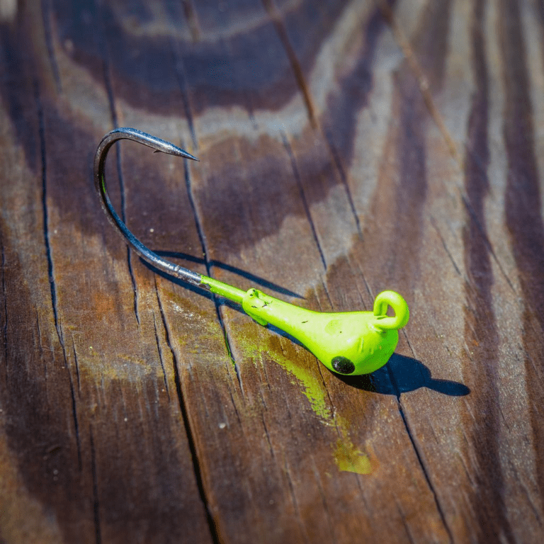 Tsunami Boxing Glove Jig Head 1/4 oz Chartreuse Barbed Lead Sharp