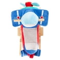 Rocking Plane Toy Kids Plush Stuffed Ride On Wooden Rockers with