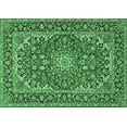 thumbnail image 1 of Ahgly Company Indoor Rectangle Medallion Emerald Green Traditional Area Rugs, 2' x 3', 1 of 4
