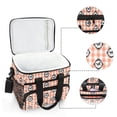 thumbnail image 6 of FORMRS Insulated Cooler Bag 24 Cans Capacity Soft Leakproof Lunch Box with Side Pockets, Orange Plaid Horse Pattern, 6 of 7