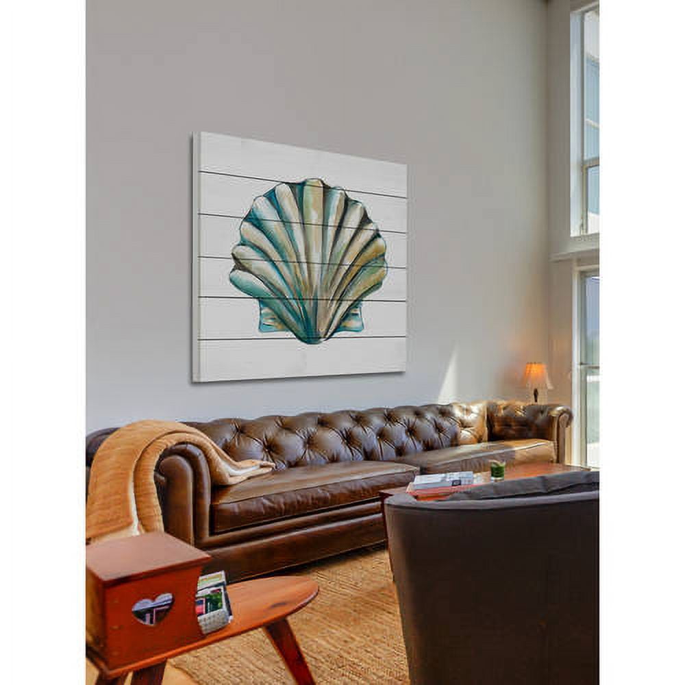 Marmont Hill "Aquarelle Shells VI" Painting Print on White Wood