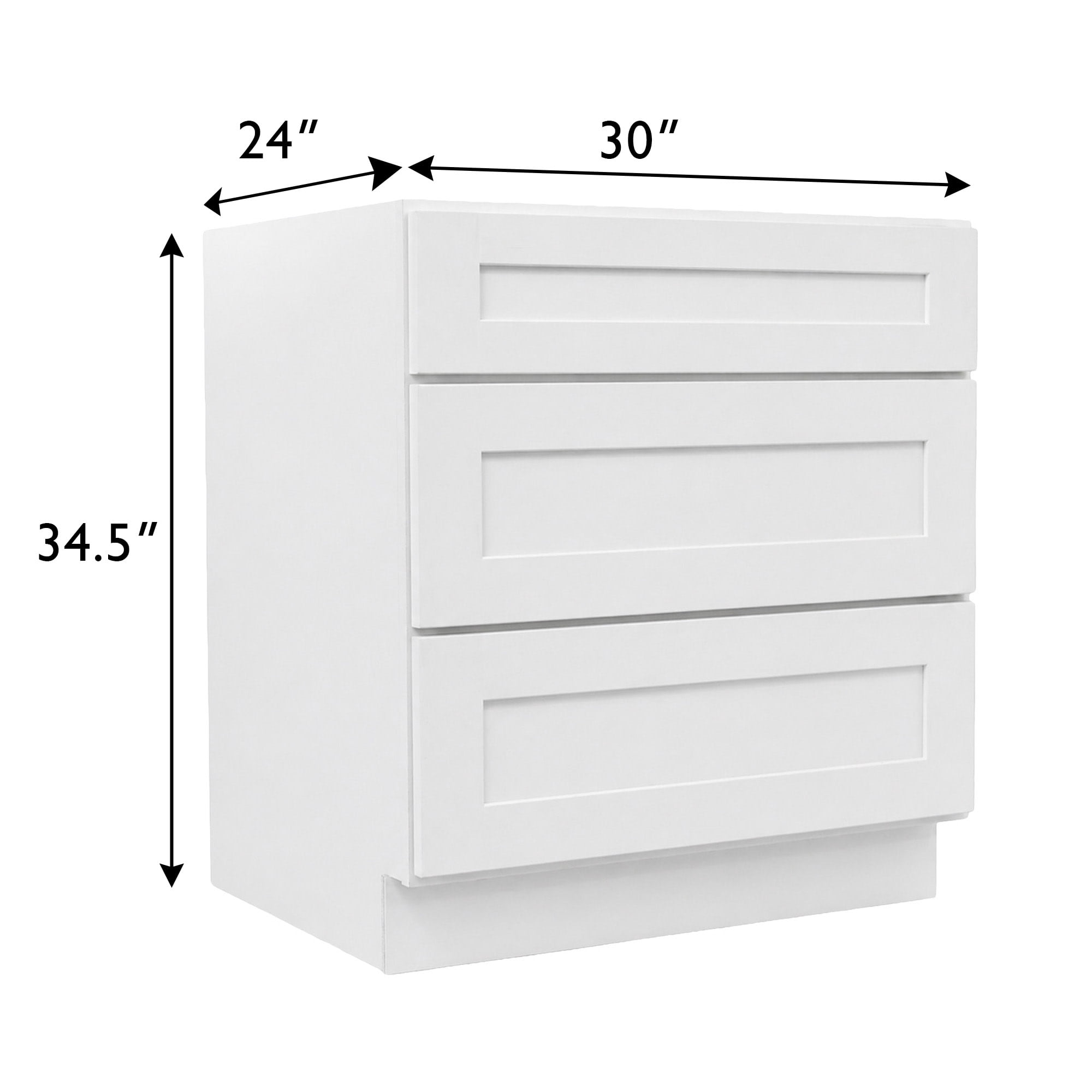Design House Brookings Kitchen Drawer Cabinet, White, 30"