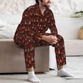 thumbnail image 7 of Uemuo Dancing African Women1 Pattern 2-Piece Loungewear Set - Men’s Soft Sleepwear, Cozy Winter PJs, Comfy Sleep Set-Medium, 7 of 7