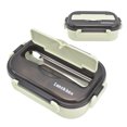 thumbnail image 4 of Stainless Steel Lunch Box, Removable Compartment Food Grade Portable Multipurpose Insulated Bento Box With Chopsticks Spoon For School For Picnic Blue,Pink,Green, 4 of 8