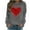 Gray, variant on TKLPEHG Womens Heart Sweatshirt Valentines Day Casual Dressy Crewneck Sweatshirt Raglan Sleeve Loose Lightweight Long Sleeve Heart Print Graphic Tops Pullover (Gray,S)
