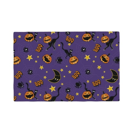 

Placemats Set of 4 funny halloween pumpkins Heat Resistant Non - Slip Place mats Waterproof table mat for Kitchen Dining-6片装