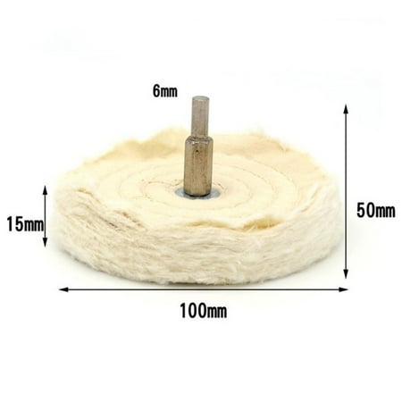 

1Pc Polishing Wheel White Cloth Wheel Grinding Head Bufffing Tool 6mm Shank
