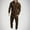Coffee, variant on YLSDY Men's Fleece Lined Hooded Jumpsuit Zip Up One Piece Pajamas Playsuit Jogger Sweatsuit Overall Romper Army Green 10