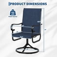 thumbnail image 1 of QinaQin 2PC Patio 360°Swivel Chairs, Outdoor Rocking Dining Chairs, Blue, 1 of 9