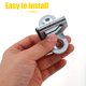thumbnail image 3 of unbranded Pestillo De Puerta En Metal Plateado Con Antirrobo Y Alta Resistencia, 3 of 7