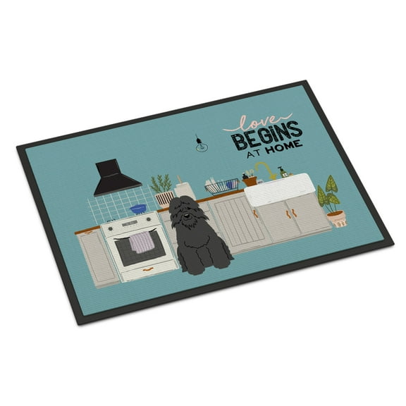 Bouvier des Flandres Kitchen Scene Indoor or Outdoor Mat 24x36 CK7778JMAT