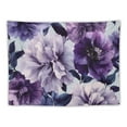 thumbnail image 4 of SHERONV Purple Flowers Tapestry Wall Hanging Unique Style Graphic Tapestries Home Wall Decor Art for Living Room Bedroom Apartment Farmhouse Dorm 60x50inch, 4 of 5