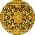 thumbnail image 1 of Ahgly Company Indoor Round Persian Yellow Traditional Area Rugs, 6' Round, 1 of 4