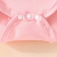 thumbnail image 4 of CAUYDY Newborn Baby Girl Clothes Cute Ruffle Sleeve Romper Pants Headband Fall Winter One-Piece Outfit Sets 3Pcs Pink and Purple 0 3 6 9 12 18 Months Pink Sizes 9-12 Months, 4 of 7