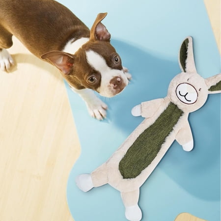GleamNest Easy to Apply Unstuffed Crinkle & Squeaky Dog Toy Gift Set for Heavy Chewers Brown Extra Long