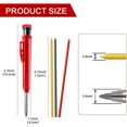 thumbnail image 4 of Solid Carpenter Pencil Set With 6 Refill Leads Built-in Sharpener Marking Tool Woodworking Deep Hole Mechanical Pencils, 4 of 7