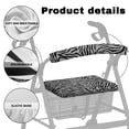 thumbnail image 5 of HELLHERO Stretchable Material Seat & Back Cover & Walker Rollator Seat Back Cover Easy Fit Machine Washable for Outdoor Park and Indoor Outdoor, Zebra, 5 of 7