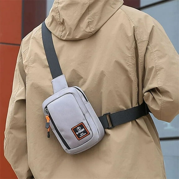 AIGIA Mini Sling Bag Men Women Small Waterproof Crossbody Bag Casual Phone Chest Bag for Travelling Hiking