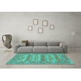 thumbnail image 3 of Ahgly Company Indoor Rectangle Persian Turquoise Blue Traditional Area Rugs, 5' x 8', 3 of 4