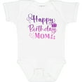 thumbnail image 3 of Inktastic Purple Happy Birthday Mom Boys or Girls Baby Bodysuit, 3 of 5