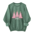 thumbnail image 2 of Busydd Christmas Sweatshirts for Women Trendy Round Neck Print Womens Long Sleeve Tops Casual Comfortable Cotton Xmas Graphic Women's Sweatshirts S, 2 of 6