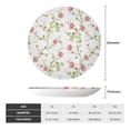 thumbnail image 2 of Picia Roses Flowers Pattern Bone China Decorative Plate – Wall Decor with Stand and Adhesive, Elegant Ornament for Living Room, Office, or Entryway-8in, 2 of 6
