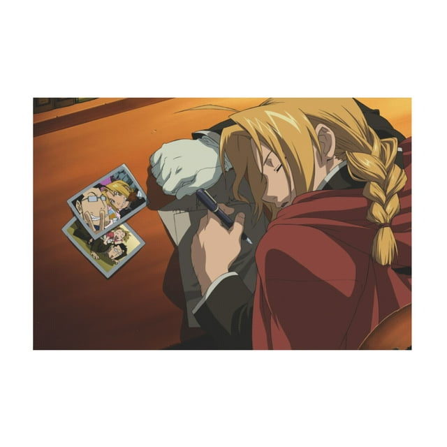Qingyee Affiche en Toile d'Anime Polyester Multi-Tailles Affiche Décoratif, Affiche Fullmetal Alchemist Affiche Peinture d'Anime Affiche Décoratif