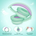 thumbnail image 2 of Kids Headphones for School Home Tablet Travel, Sharing Sounds Function, Foldable Wired Kids Headphones with Microphone, 2 of 8