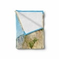 thumbnail image 2 of Yosemite Soft Flannel Fleece Blanket, El Capitan Half Dome and Bridalveil Falls Tourist Attraction Landscape Image Print, Cozy Plush for Indoor and Outdoor Use, 50" x 60", Green Blue, by Ambesonne, 2 of 6