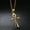 Gold, variant on Mens Ancient Egyptian Ankh Cross Pendant Necklace Hip Hop Jewelry Chain 18" - 40