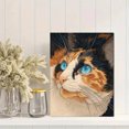 thumbnail image 2 of Calico Cat Portrait Canvas Print Wall Art for Living Room Bedroom Office Cafe Study Decor, 2 of 8