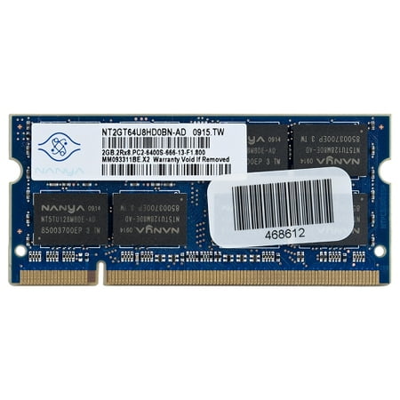 - Nanya 2GB 200 Pin DDR2 RAM PC2-6400 800MHz Laptop SODIMM Major/3rd