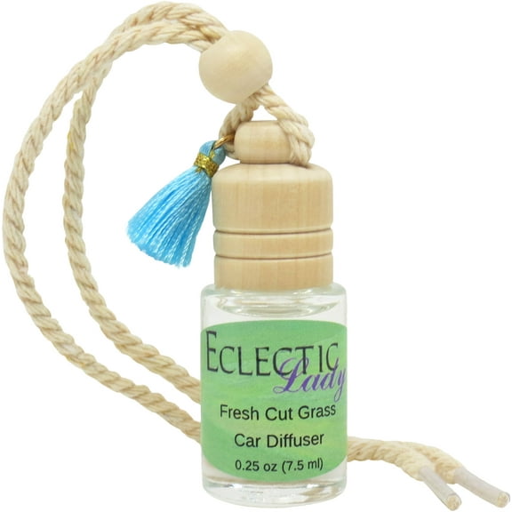 Fresh Cut Grass Scented Car Diffuser by Eclectic Lady, 7.5 ml, Air Freshener, Premium Fragrance