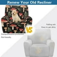 thumbnail image 4 of Xoenoiee Mushroom Leaves Pattern Recliner Chair Cover Stretch Lazy Boy Non Slip Covers for Recliner with Pockets Soft Jacquard Reclining Sofa Slipcovers Furniture Protector with Elastic Bottom, 4 of 7