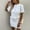 White, variant on Lilgiuy Summer Sales Women's Summer Fashion Solid Color Round Neck Short Sleeve Casual Sports Dress