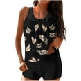 thumbnail image 2 of CALAFEBILA Modest Woman Swimsuit Two Piece Tankini Pleated Summer Floral Print Bathing Suits, 2 of 6