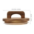 thumbnail image 6 of SEWCHICS Set of 3 Natural Acacia Wood Jar Lids with Airtight Seal, Easy to Use, Light Brown, and Stylish, 6 of 8