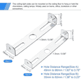 thumbnail image 3 of Pack of 4 Ceiling Light Plates, 90mm 104mm Two Sizes Lighting Fixture Mounting Bracket T, 3 of 5
