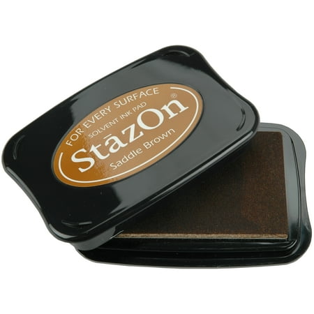 - StazOn Solvent Ink Pad-Saddle Brown