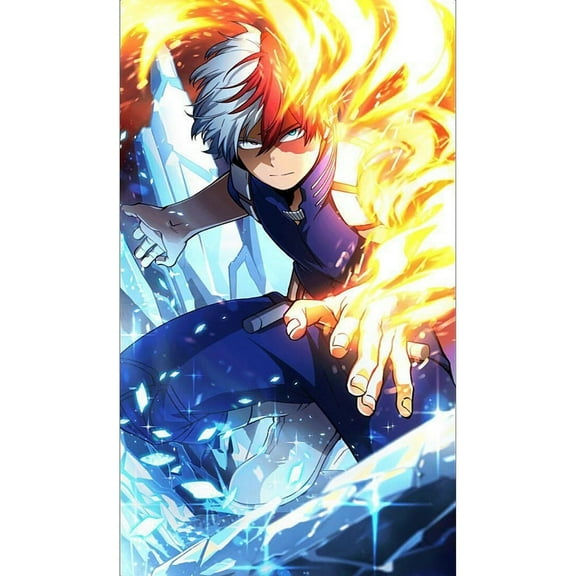 My Hero Academia Diamond Painting Set (For Adults) 5D DIY Anime Diamond Art Set (For Beginners) Round Full Diamond Diamond Painting Gem Art Crafts (Home Wall Decoration Gift)