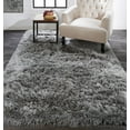 thumbnail image 5 of HomeRoots 511120 10 x 13 ft. Hand Tufted Stain Resistant Rectangle Shag Rug, Gray, Silver & Taupe, 5 of 5
