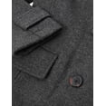 thumbnail image 4 of Ma Croix Mens C Search Wool Blend Double Breasted Pea Coat Winter Jacket, 4 of 8