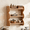 Wood, variant on HAIDAIYA Solid Wood Floating Shelves, 3 Tier Rustic Wall Mounted Wood Display Rack, Farmhouse Hanging Storage Wall Shelf for Bedroom Living Room, Wood
