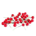thumbnail image 2 of 100 piezas de frutas rojas, bayas, acebo, flores artificiales, selección de Navidad, decoración del hogar, adorno (12 mm), 2 of 5