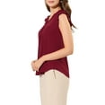 thumbnail image 5 of Allegra K Women's Ruffled Sleeveless Pullover V- Neck Work Blouses Tops, 5 of 8
