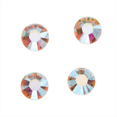 Green Swarovski Rhinestones Hot Fix Swarovski Crystal, Round Flatback Rhinestone SS9 2.5mm, 72 Pieces, Crystal AB Foiled ()