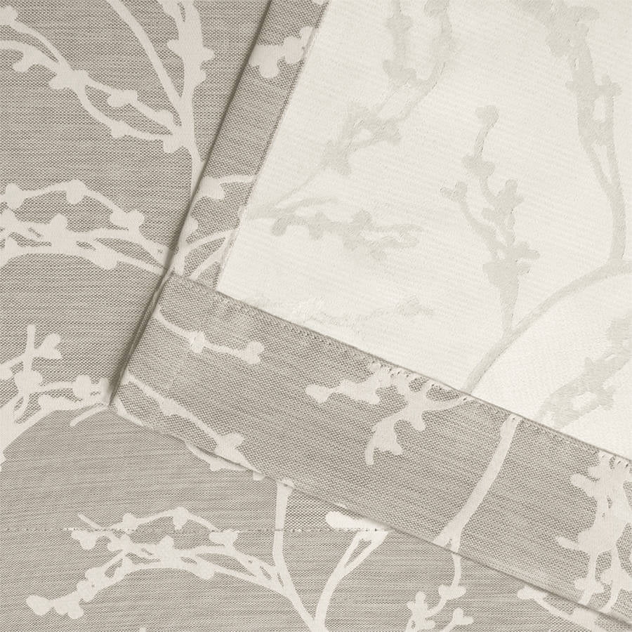 Exclusive Home Kilberry Woven Room Darkening Blackout Grommet Top Curtain Panel Pair, 52"x84", Dove Grey