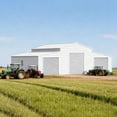 thumbnail image 2 of 42FT x 30FT Heavy-Duty Metal Garage Shed, Large Steel Storage Building with 3 Rolling Doors, Side Door & Window, Weather-Resistant Garage for Farm, Workshop & Equipment, 2 of 8